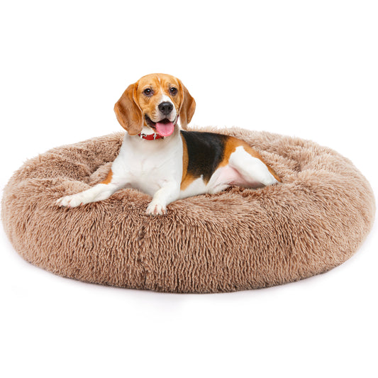 Paws In Need™ Calming Donut Dog Bed Anti-Anxiety Plush Comfort Bed